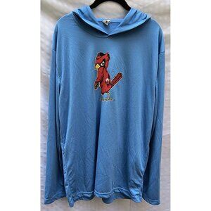 St. Louis Cardinals Blue Hooded Pullover XL Lightweight Mesh Long Sleeve Shirt